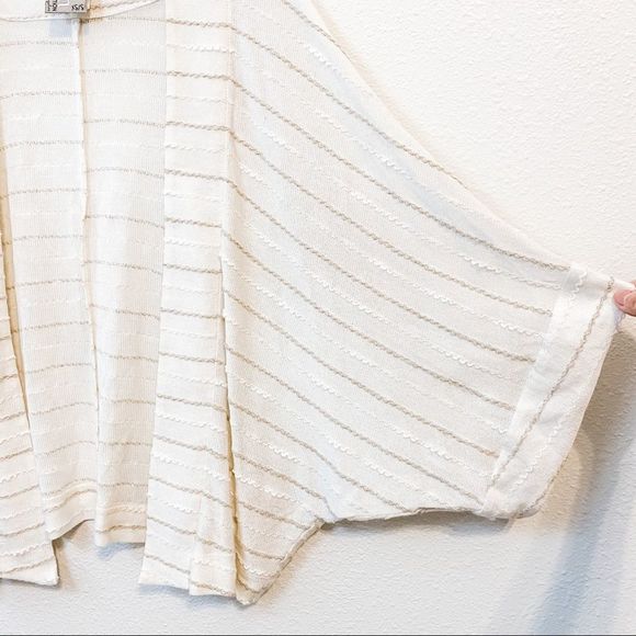 Anthro Dolan Graphite Striped Open Front Cardigan - Picture 4 of 6